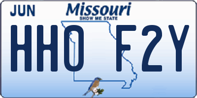 MO license plate HH0F2Y