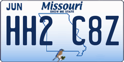 MO license plate HH2C8Z