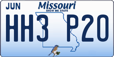 MO license plate HH3P2O