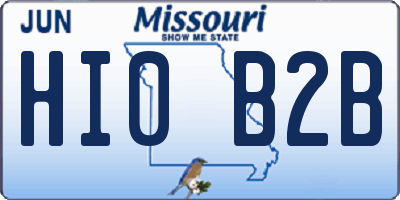 MO license plate HI0B2B