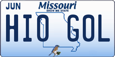MO license plate HI0G0L