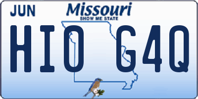 MO license plate HI0G4Q