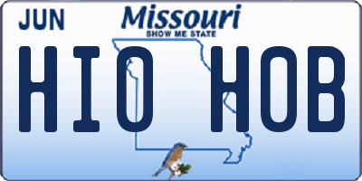 MO license plate HI0H0B