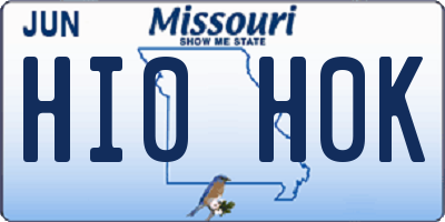 MO license plate HI0H0K
