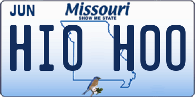 MO license plate HI0H0O