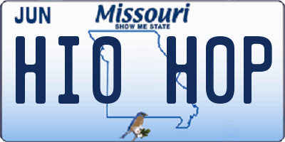 MO license plate HI0H0P