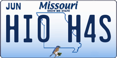MO license plate HI0H4S