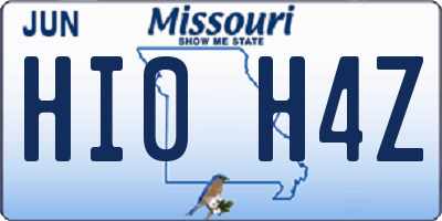 MO license plate HI0H4Z
