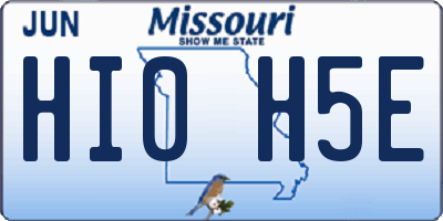 MO license plate HI0H5E