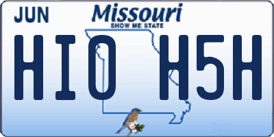 MO license plate HI0H5H