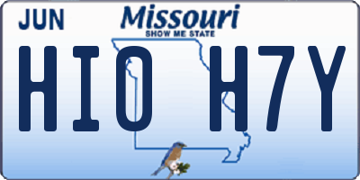 MO license plate HI0H7Y
