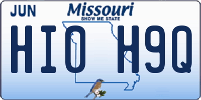 MO license plate HI0H9Q