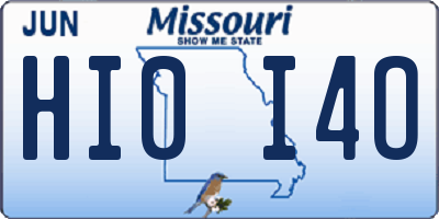 MO license plate HI0I4O