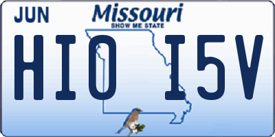 MO license plate HI0I5V