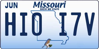 MO license plate HI0I7V
