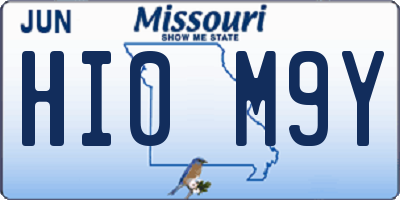 MO license plate HI0M9Y