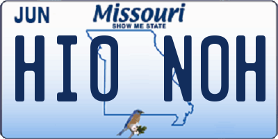 MO license plate HI0N0H