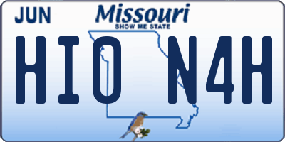 MO license plate HI0N4H