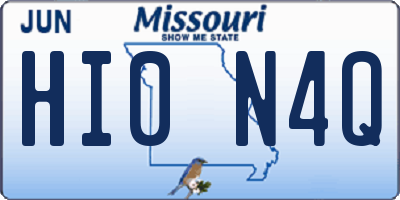 MO license plate HI0N4Q