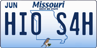 MO license plate HI0S4H