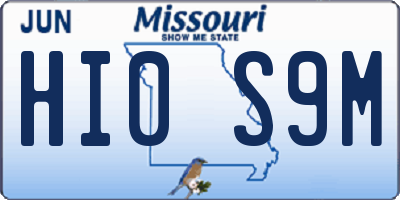 MO license plate HI0S9M