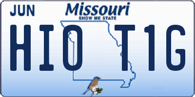 MO license plate HI0T1G
