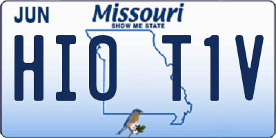 MO license plate HI0T1V