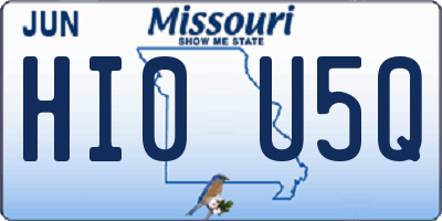 MO license plate HI0U5Q