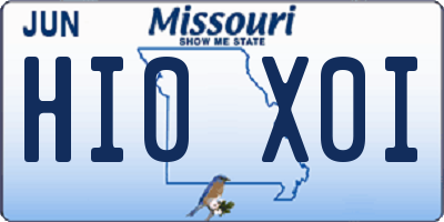 MO license plate HI0X0I