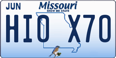 MO license plate HI0X7O