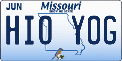 MO license plate HI0Y0G