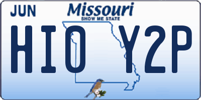 MO license plate HI0Y2P