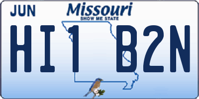 MO license plate HI1B2N