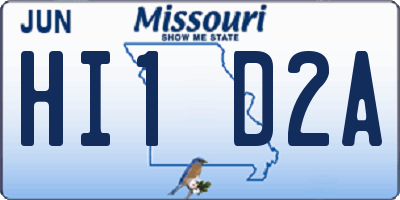 MO license plate HI1D2A