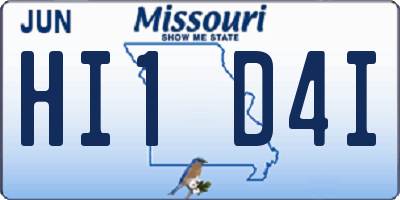 MO license plate HI1D4I