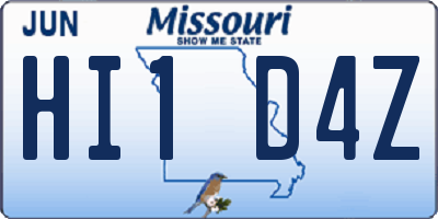 MO license plate HI1D4Z