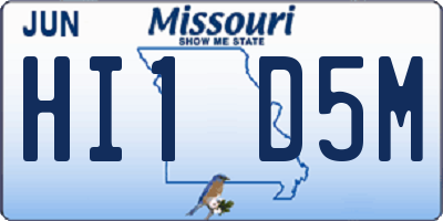 MO license plate HI1D5M