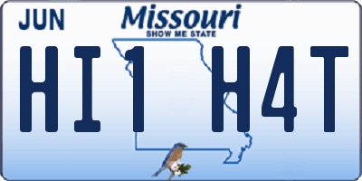 MO license plate HI1H4T