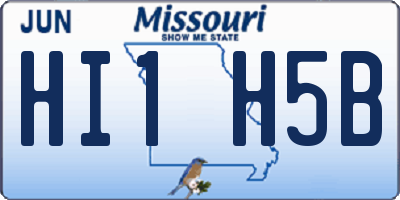 MO license plate HI1H5B