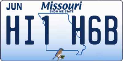 MO license plate HI1H6B