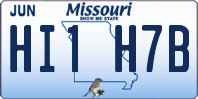 MO license plate HI1H7B