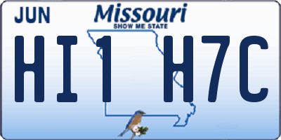 MO license plate HI1H7C