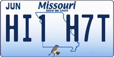 MO license plate HI1H7T