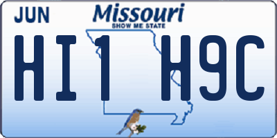 MO license plate HI1H9C