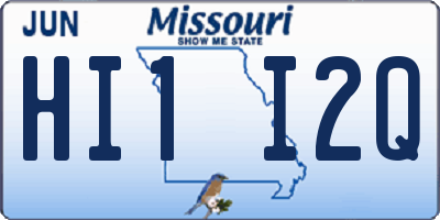 MO license plate HI1I2Q