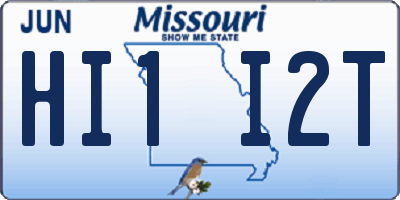 MO license plate HI1I2T