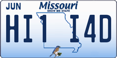 MO license plate HI1I4D