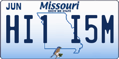 MO license plate HI1I5M