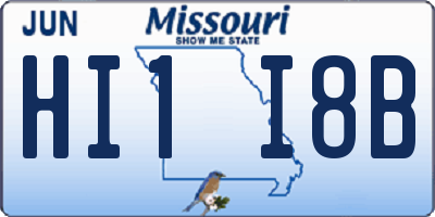 MO license plate HI1I8B