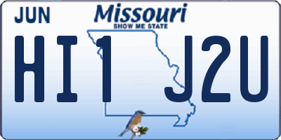 MO license plate HI1J2U